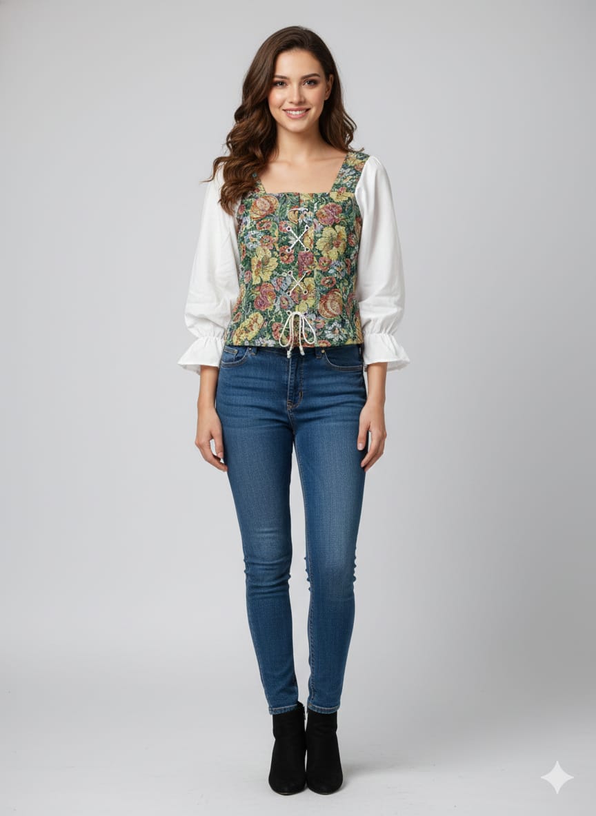 Imported Fabric Designer Tops - Free Size