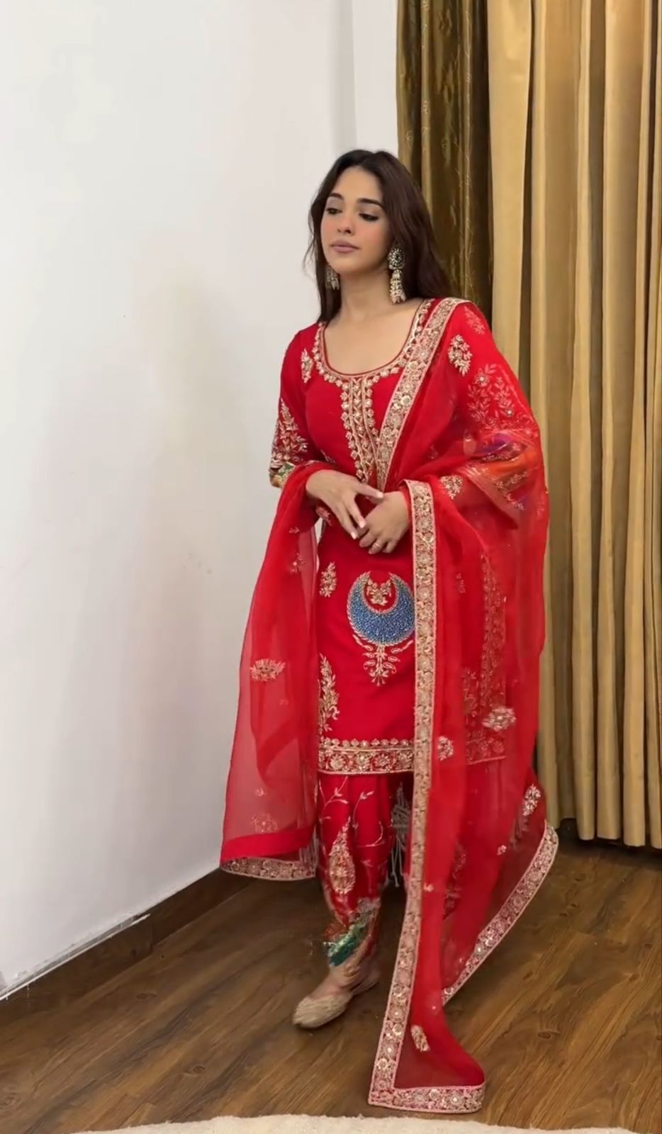Designer Silk Embroidered Suit Set