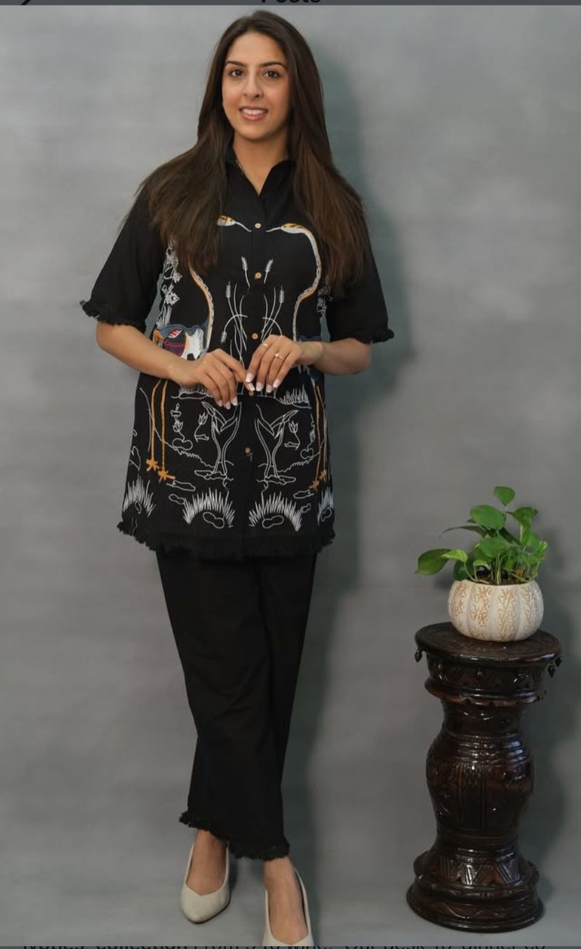 Cotton Embroidered Coord Set