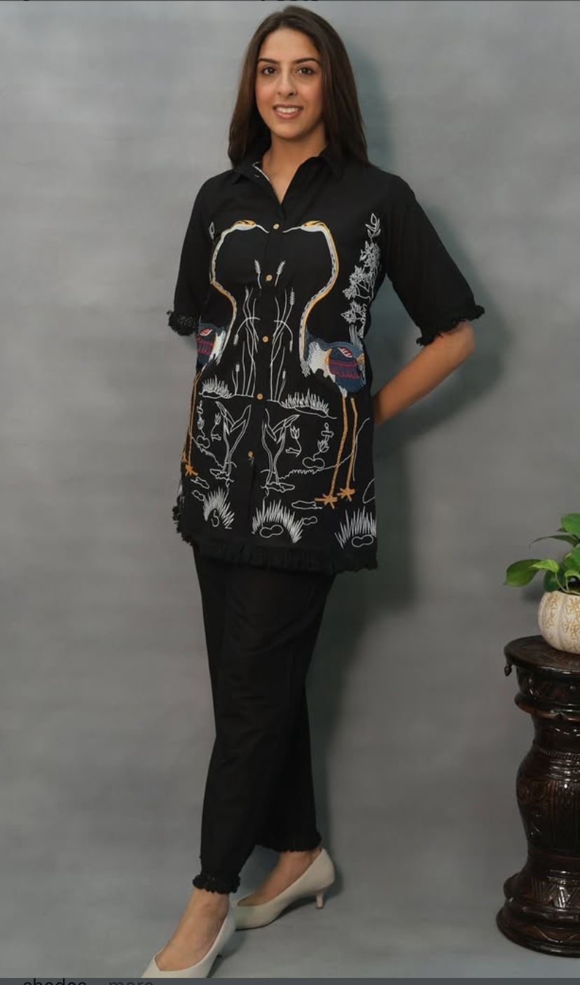 Cotton Embroidered Coord Set