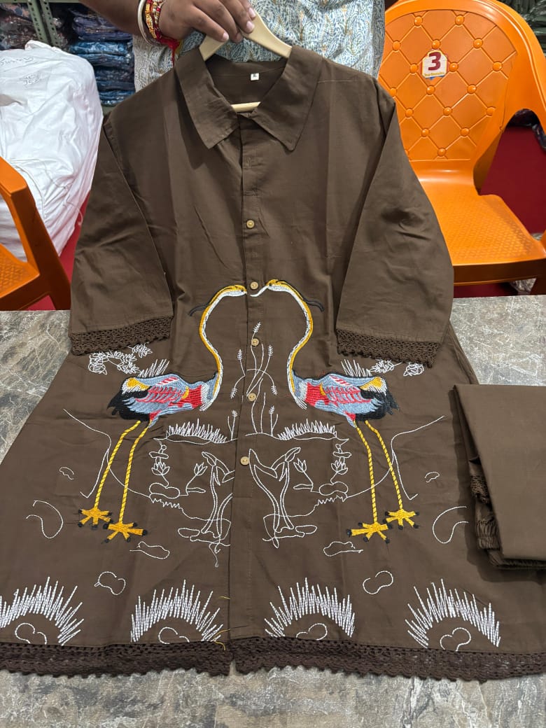 Cotton Embroidered Coord Set