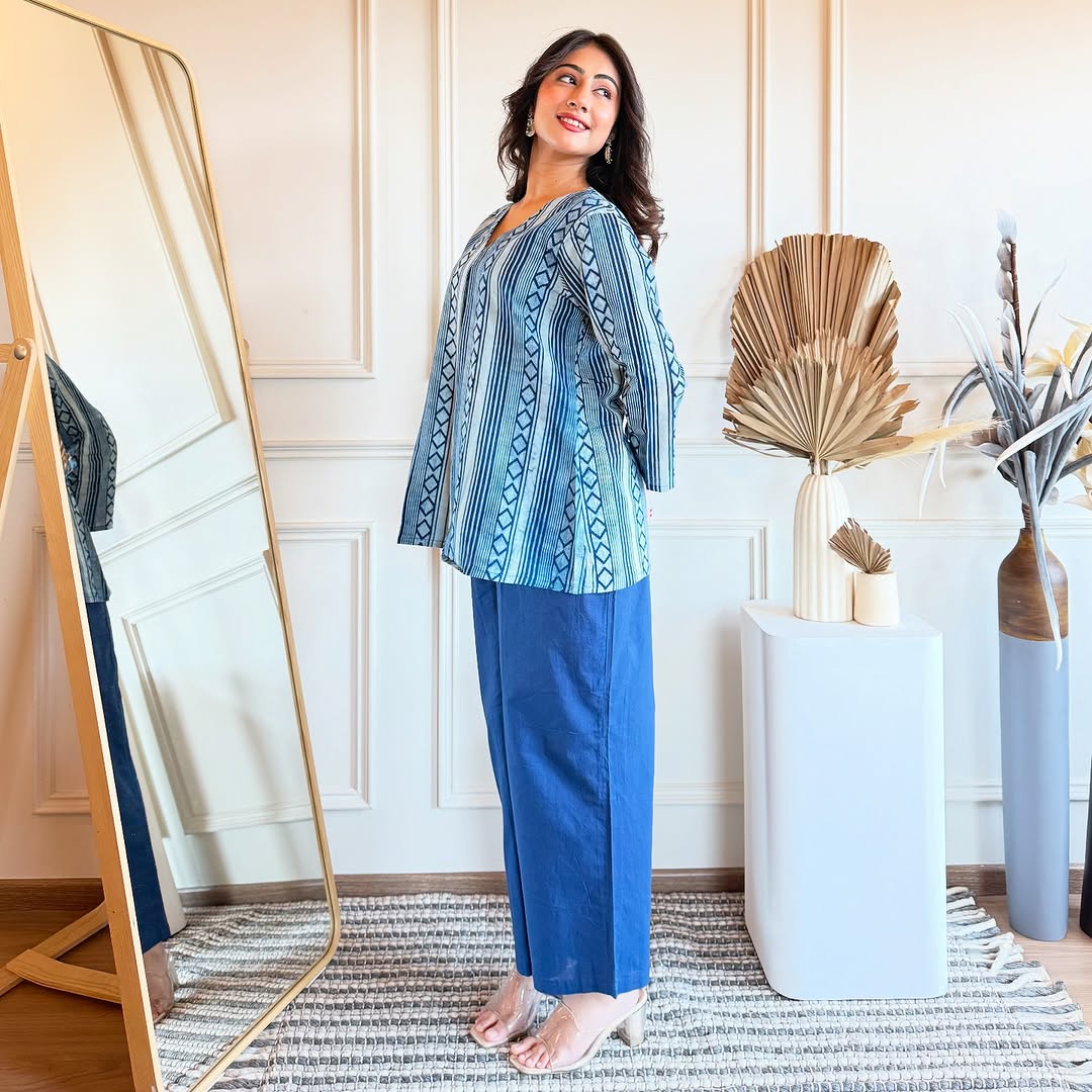 Premium Cotton Printed Top & Palazzo Set