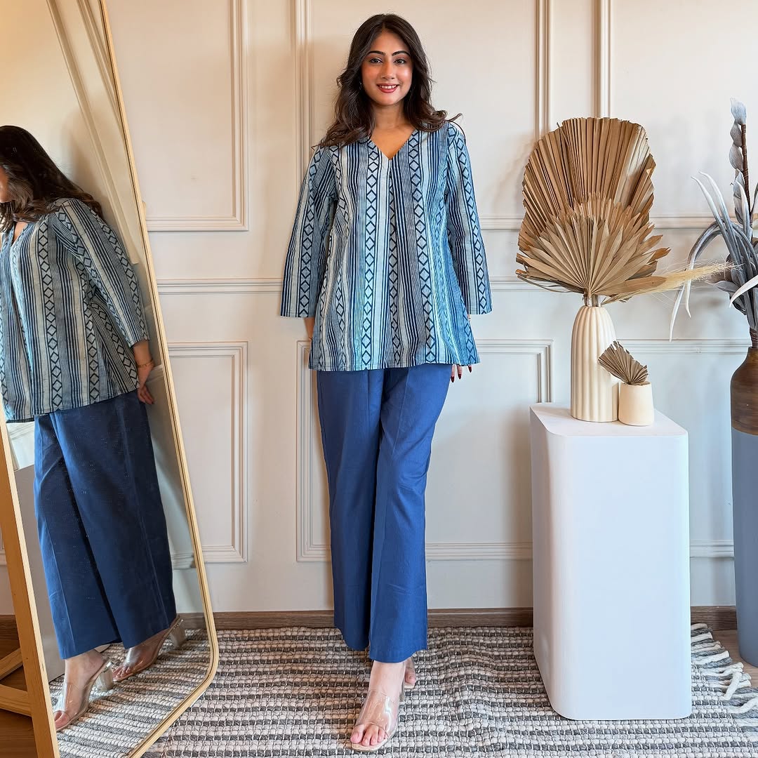 Premium Cotton Printed Top & Palazzo Set