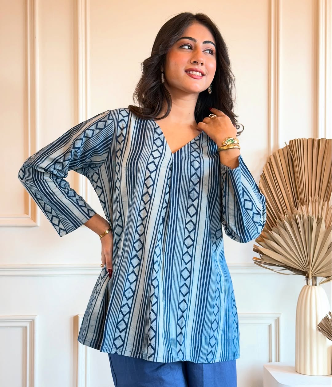 Premium Cotton Printed Top & Palazzo Set
