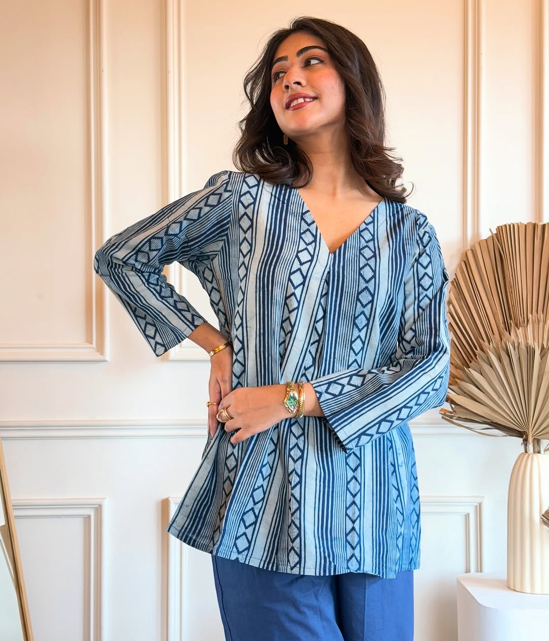 Premium Cotton Printed Top & Palazzo Set