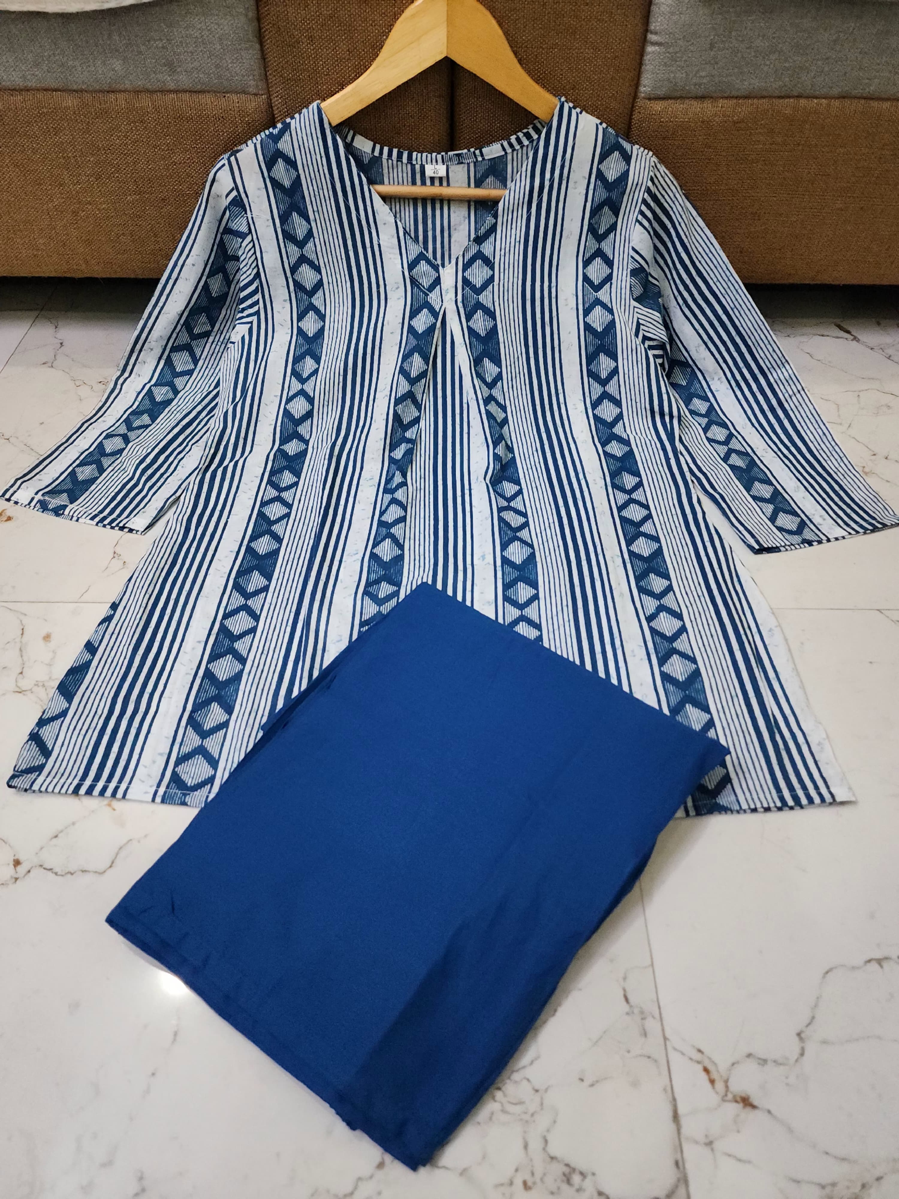 Premium Cotton Printed Top & Palazzo Set