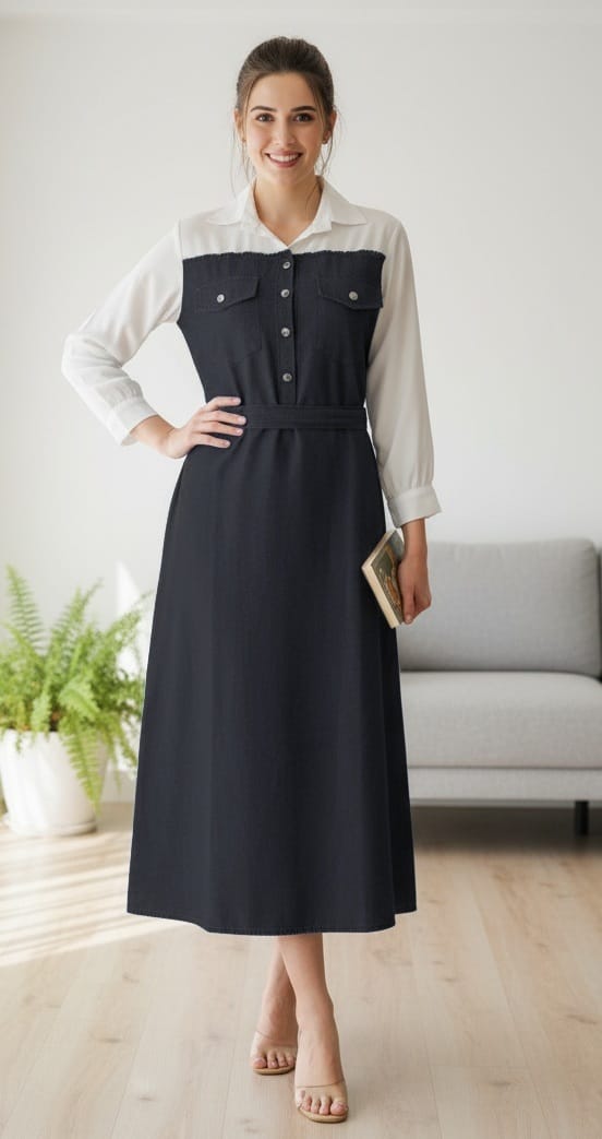 Denim Long Dress