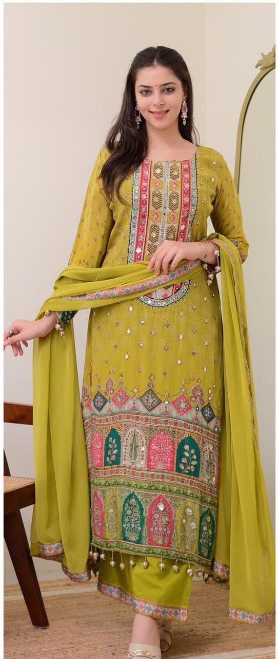 Pista Shanti Anarkali Kodi Round Set - Pure Chinnon