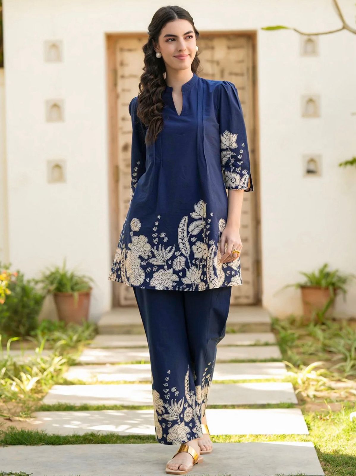 Rayon Slub Co-ord Set - Top & Pant Set