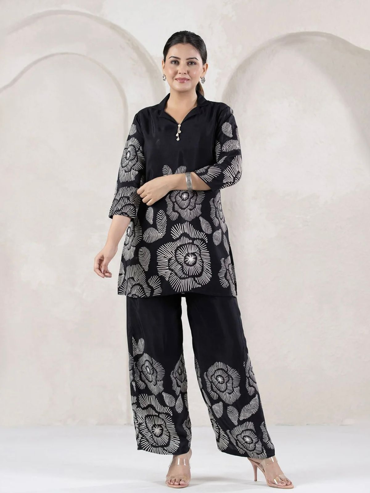 Rayon Slub Co-ord Set - Top & Pant Set