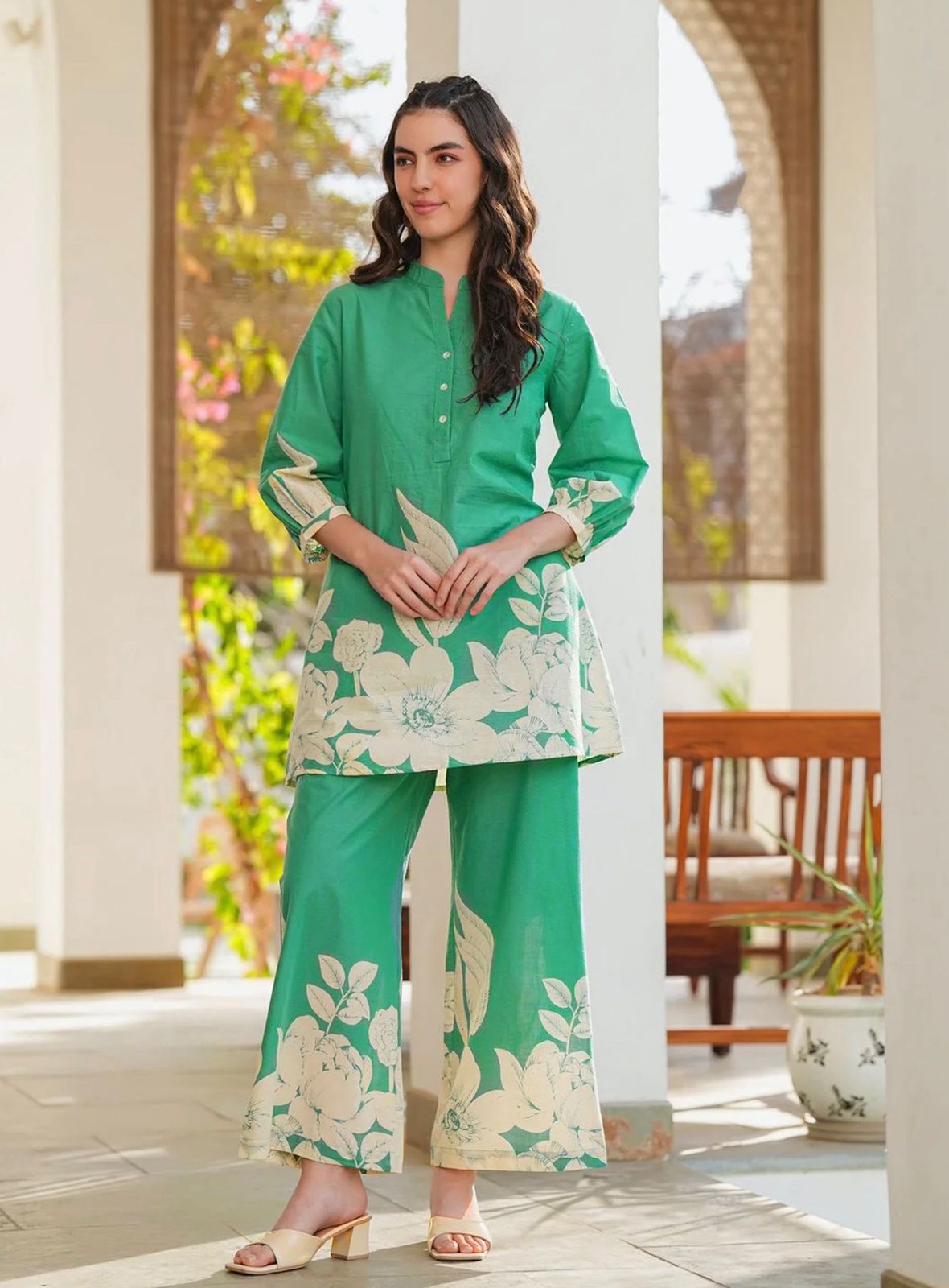 Rayon Slub Co-ord Set - Top & Pant Set