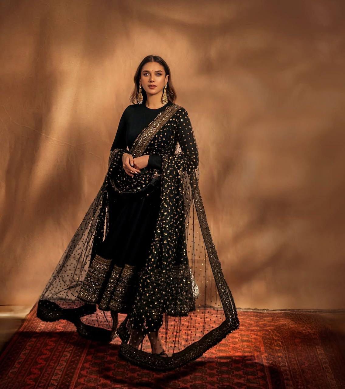 Embroidered Fox Georgette Gown with Dupatta - Premium Quality