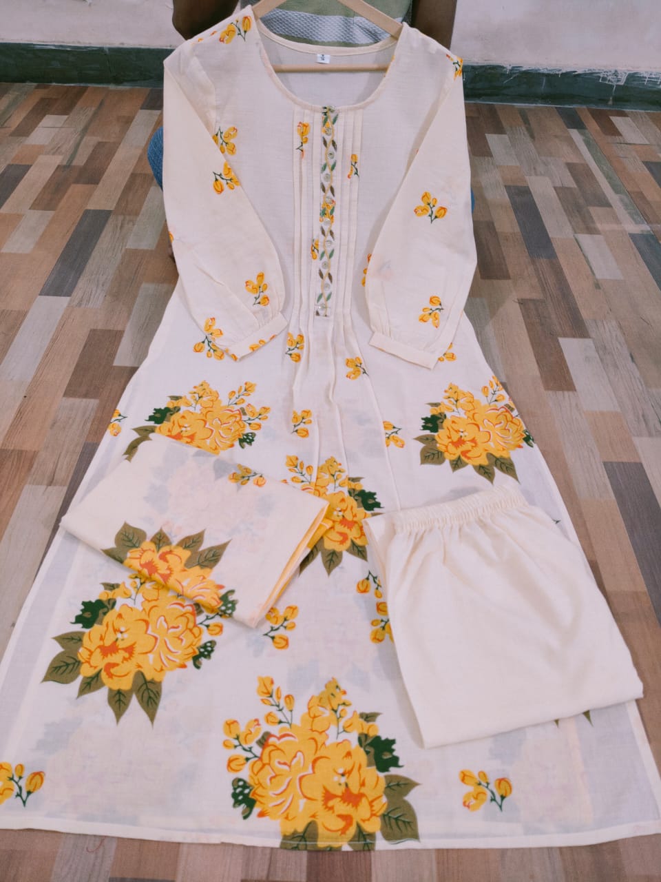 Holi Special Heavy Cotton Embroidered Suit Set