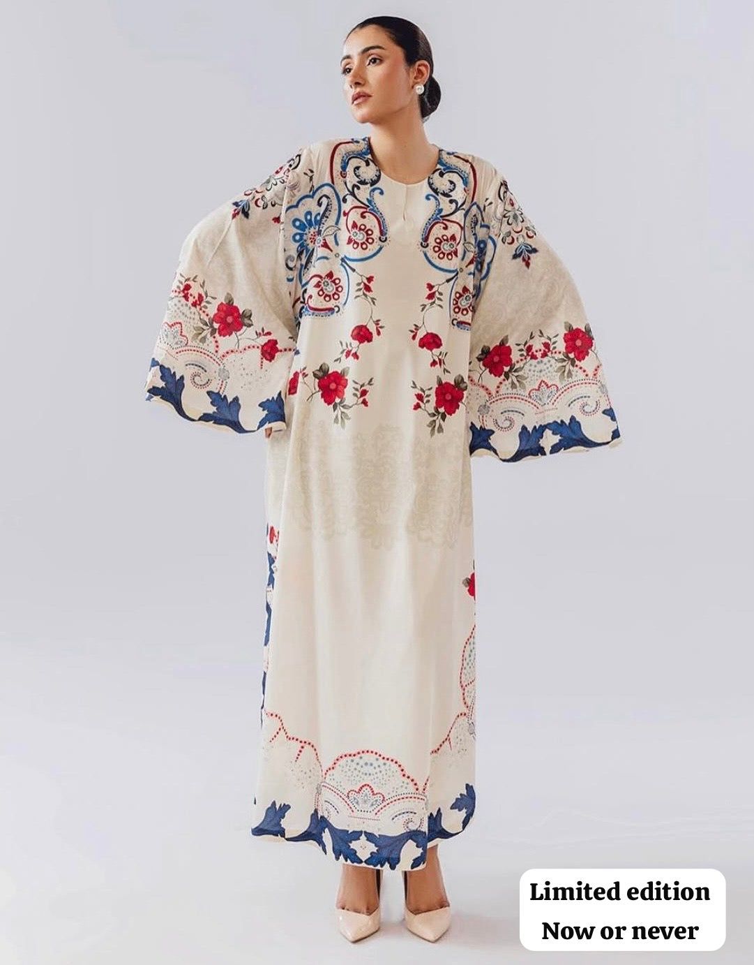 Limited Edition Maria Basit Style Long Kaftan Gown