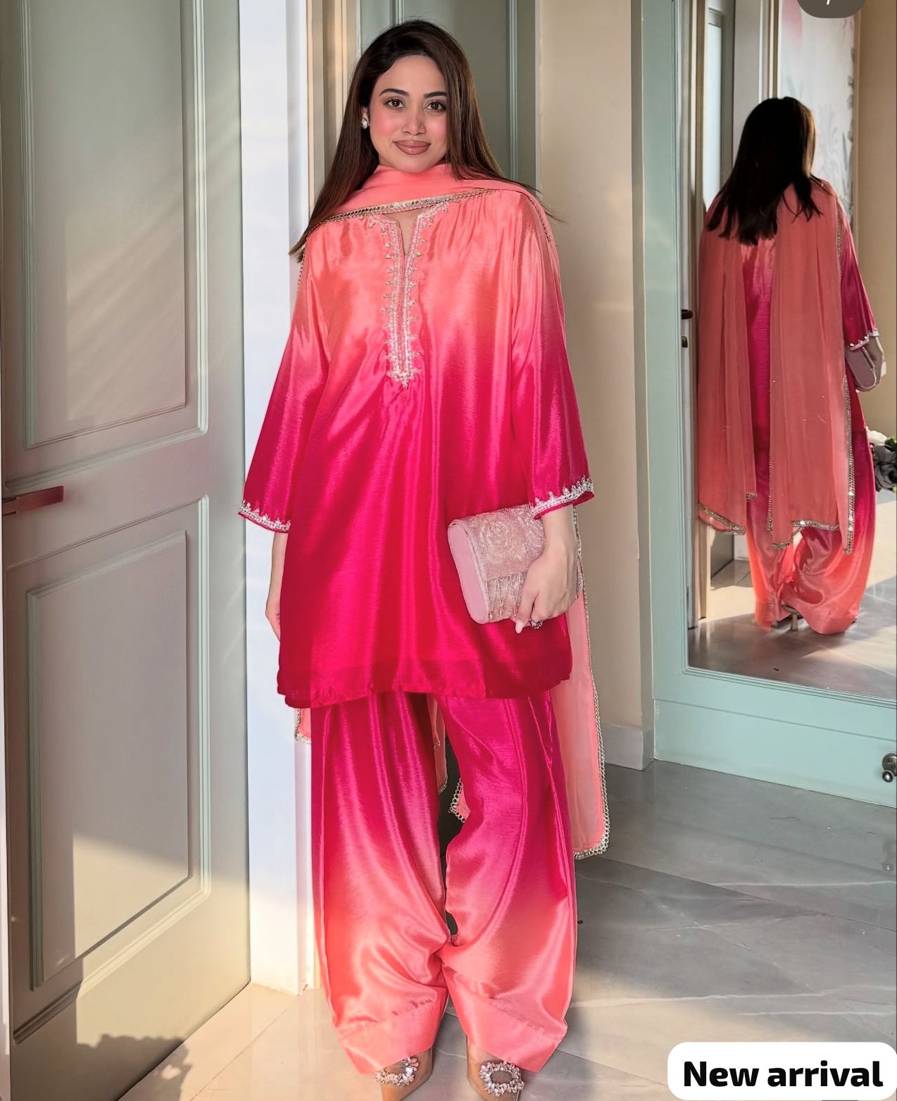 Haute Designer 3-Piece Set by Raunika - Pink Ombre