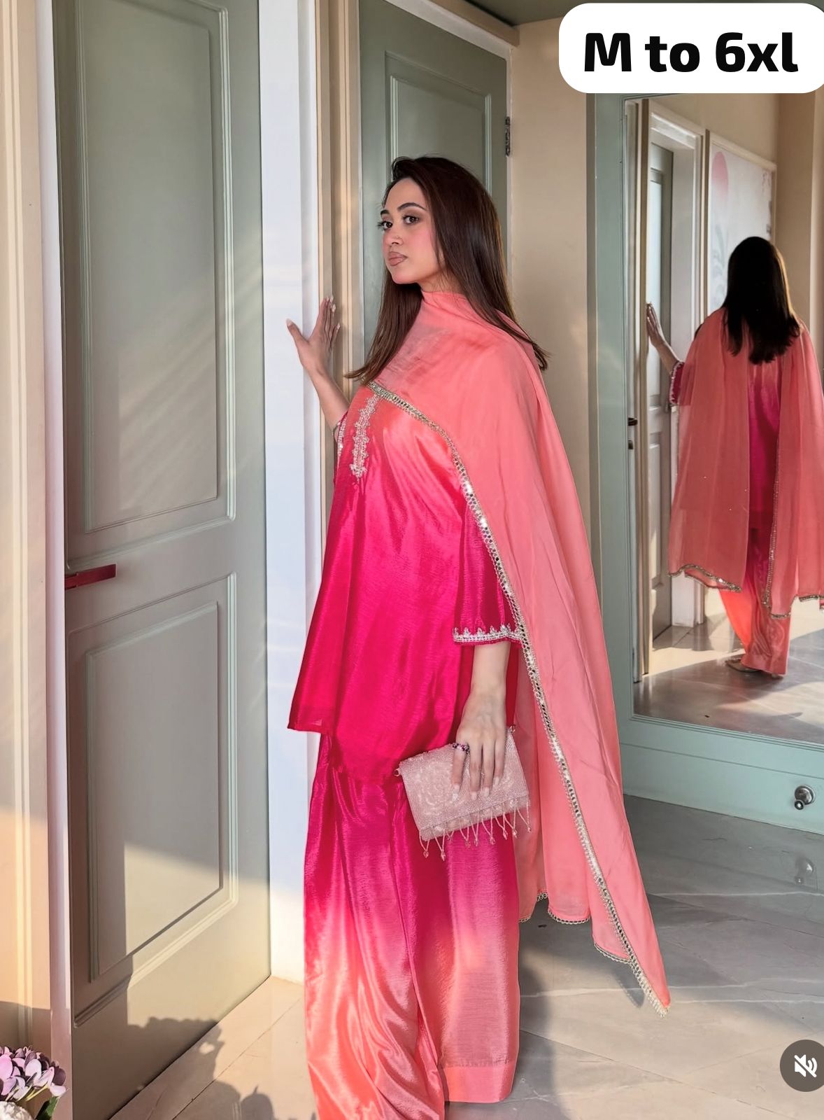 Haute Designer 3-Piece Set by Raunika - Pink Ombre