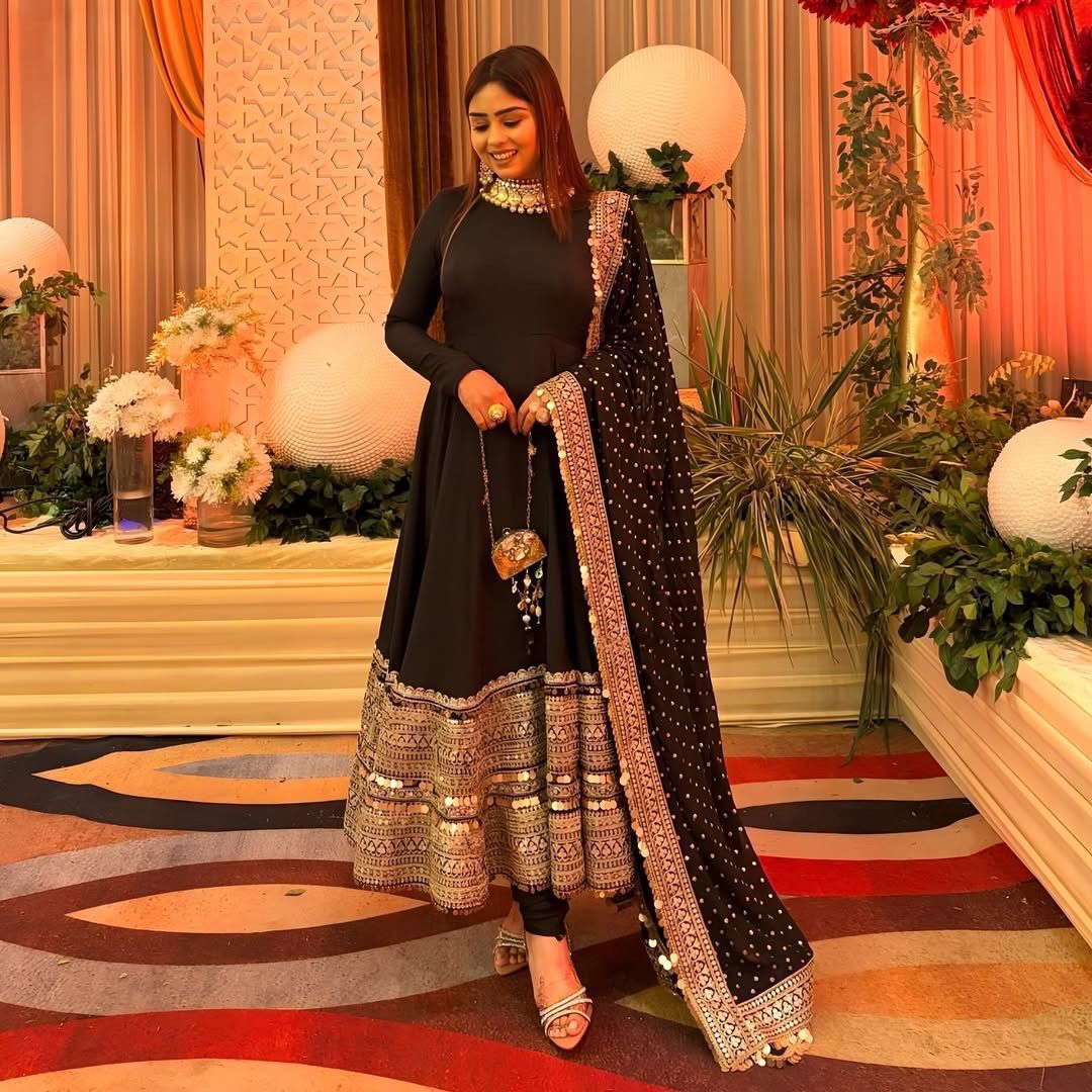 Premium Anarkali Gown with Dupatta - Coding Sequence Work