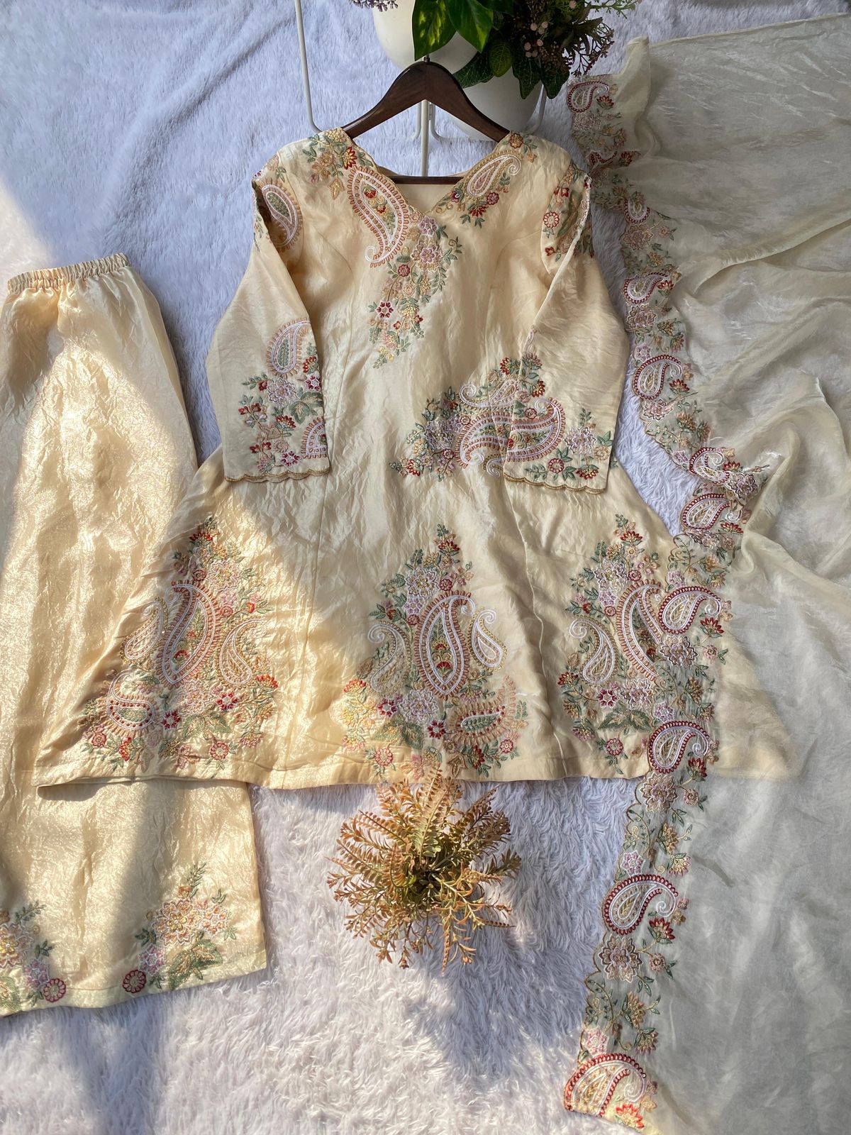 Designer Embroidered Fendy 3 Pcs Set