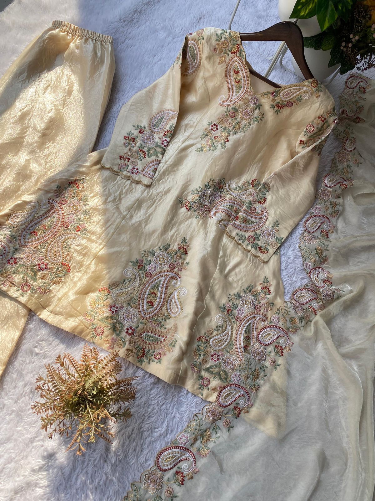 Designer Embroidered Fendy 3 Pcs Set