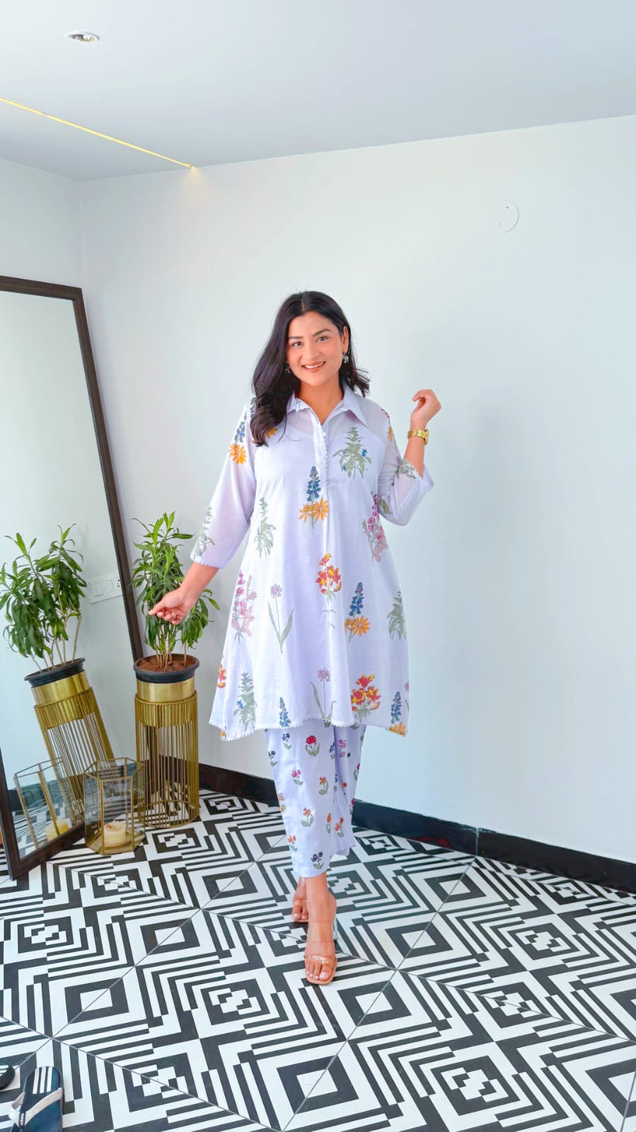 Summer Floral Digital Print Coord Set