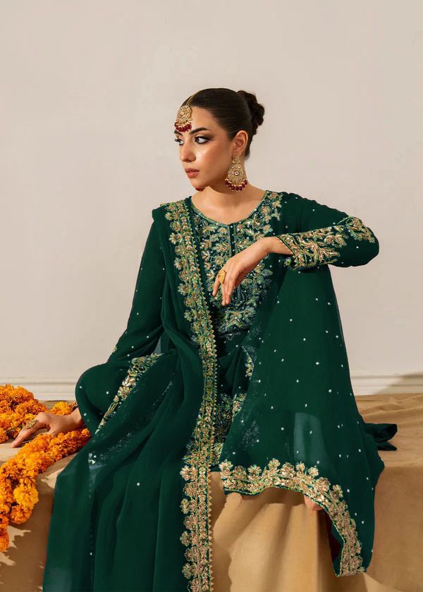 Premium Faux Georgette Embroidered Coord Set