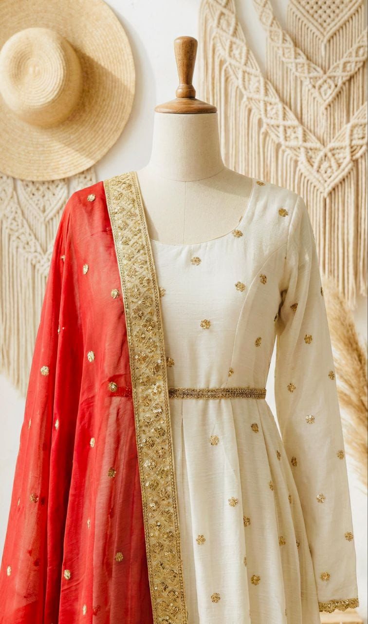 Shalini Embroidered Anarkali Suit with Belt
