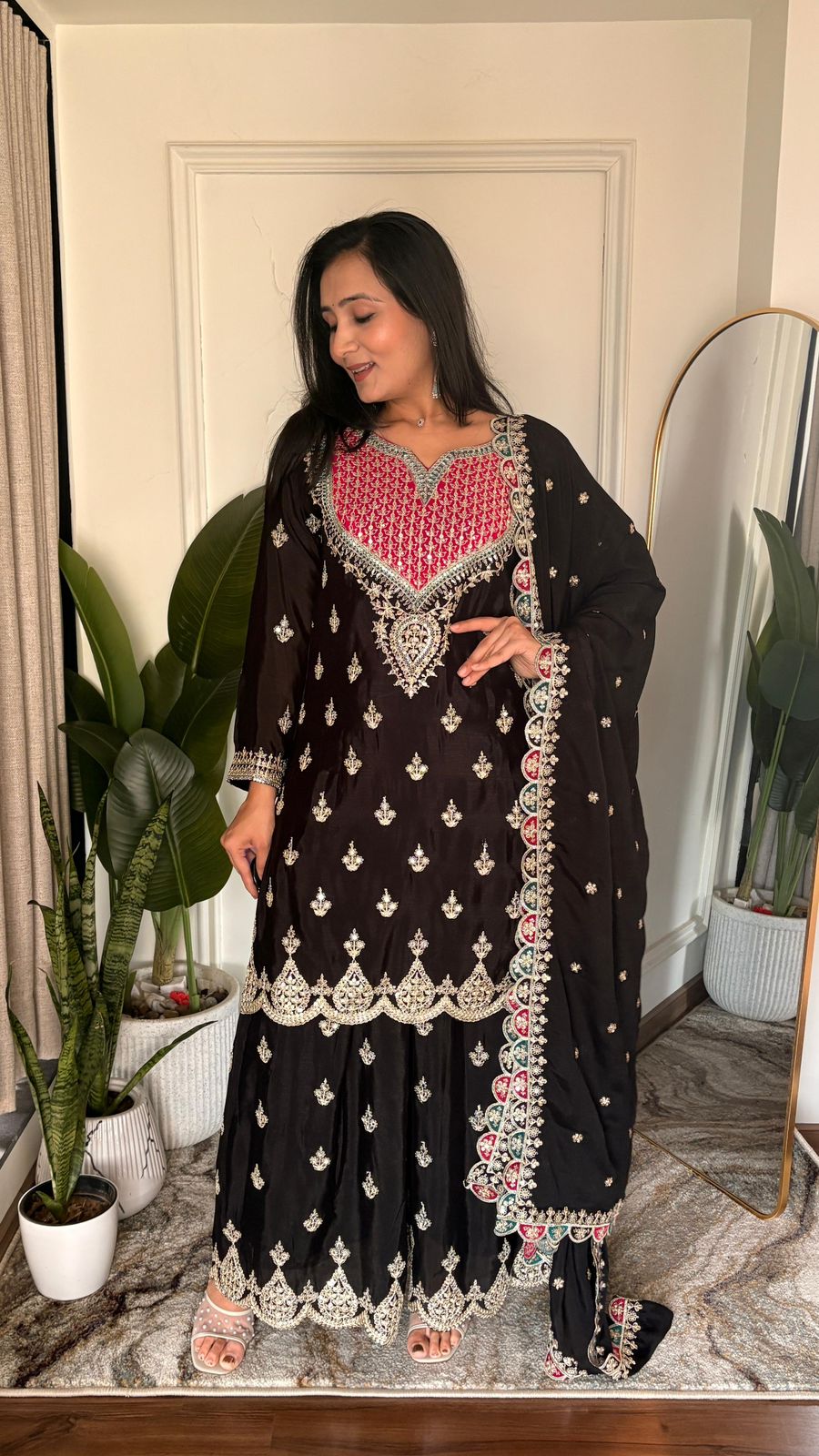 New Designer Party Sharara Suit & Dupatta Set