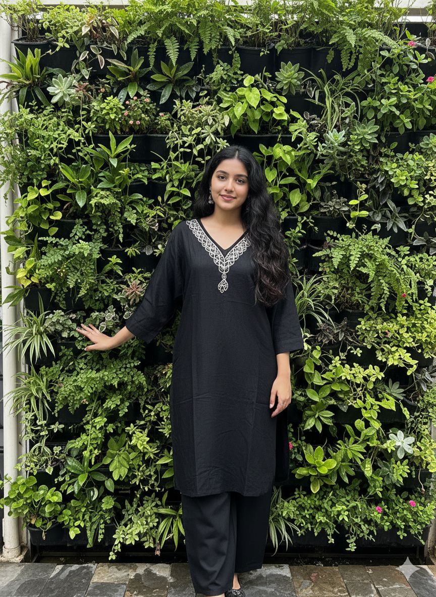 Eid Special Hand Work Rayon Coord Set