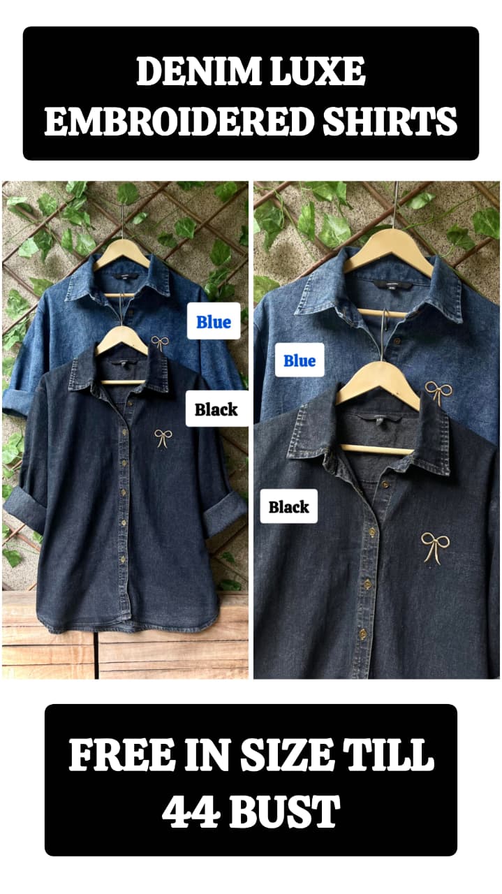 Denim Luxe Embroidered Shirt