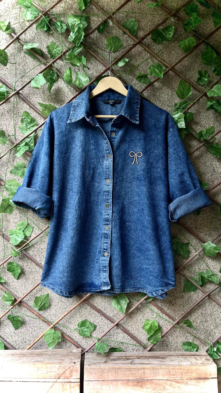 Denim Luxe Embroidered Shirt