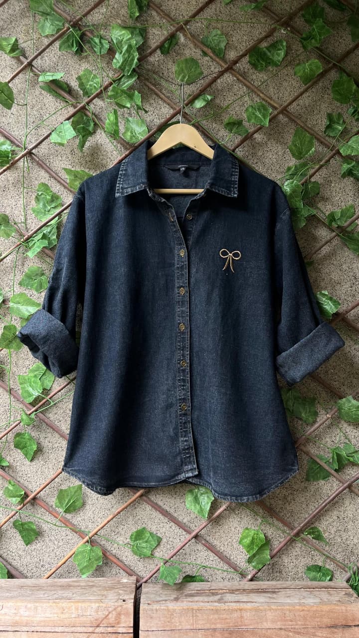 Denim Luxe Embroidered Shirt