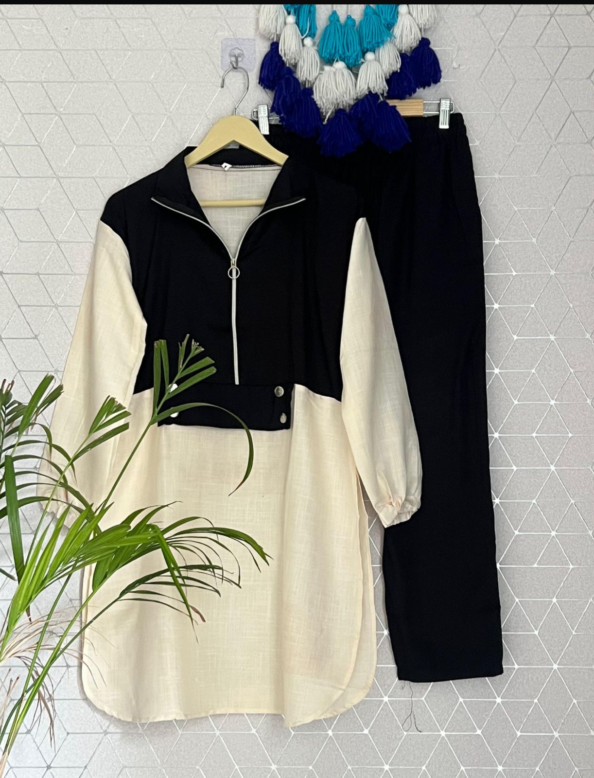 Women Stylish Rayon Slub Coord Set with Attached Jacket