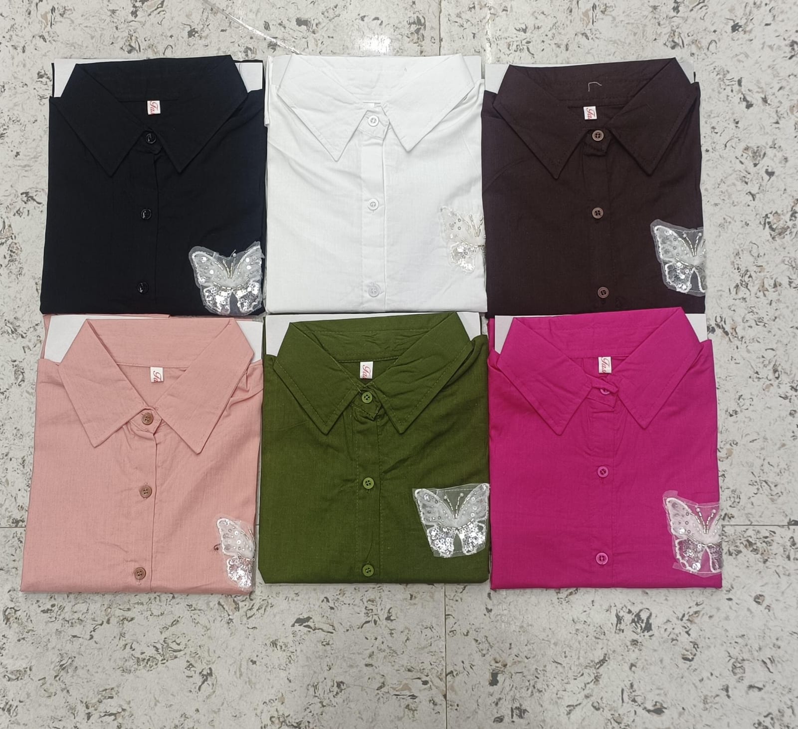 Beautiful Butterfly Patch Work Shirt
