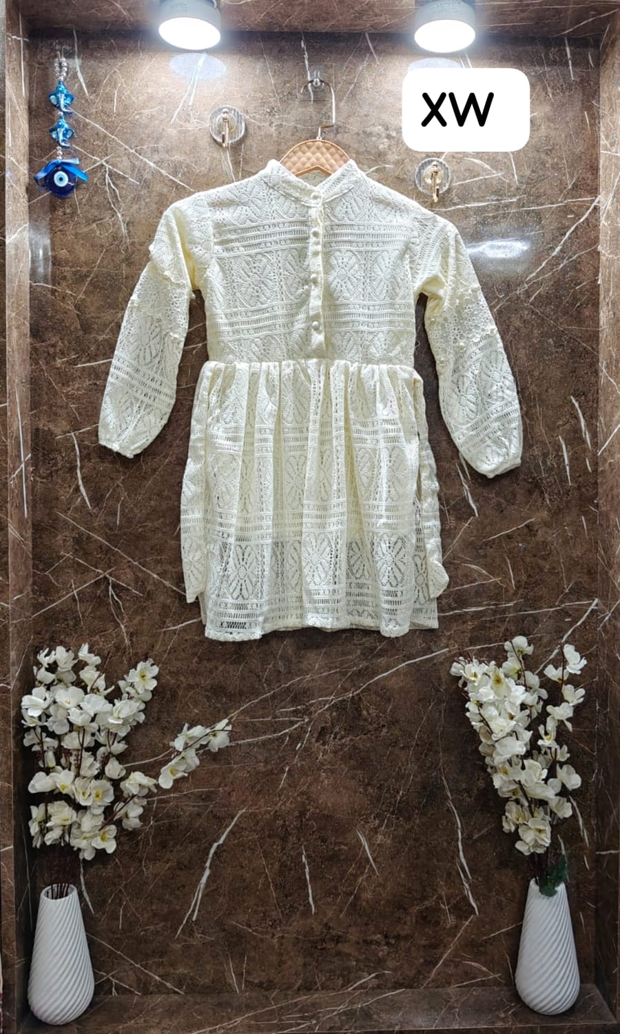 Kids Net Dress with Lining