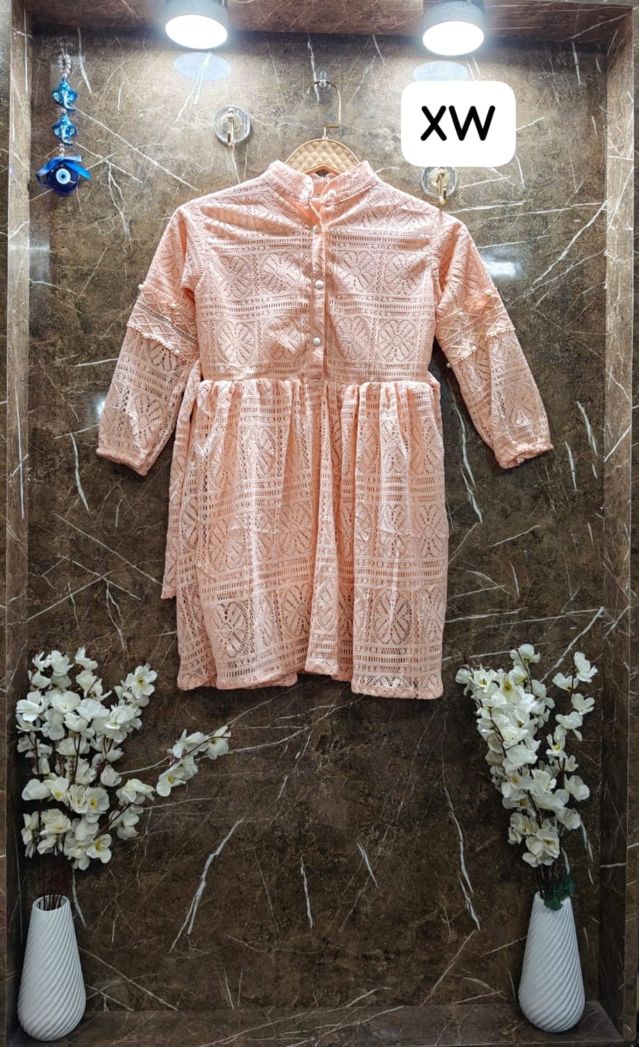 Kids Net Dress with Lining