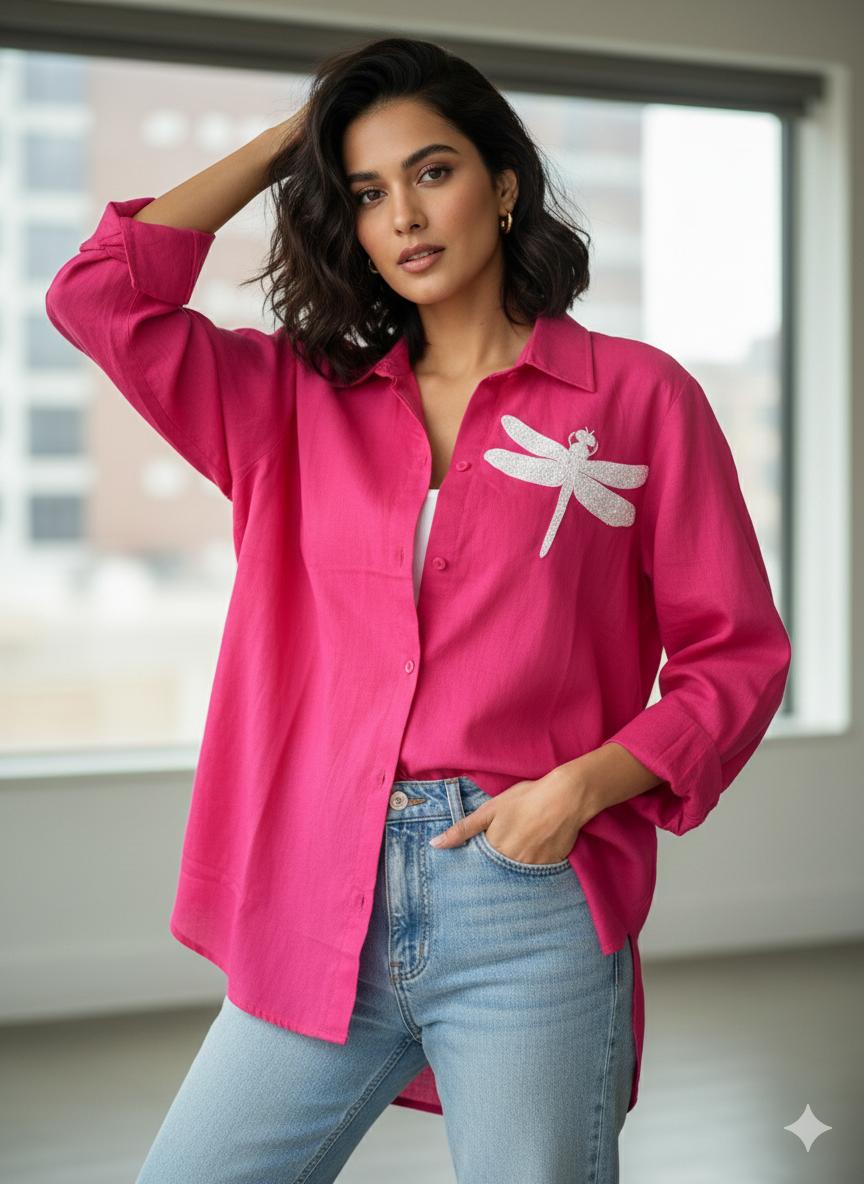 Beautiful Butterfly Patch Shirt