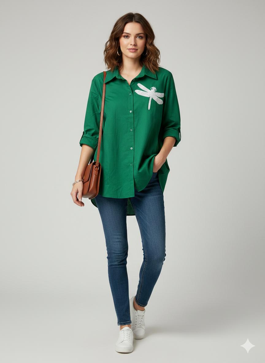 Beautiful Butterfly Patch Shirt