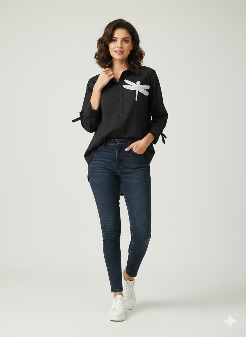 Beautiful Butterfly Patch Shirt
