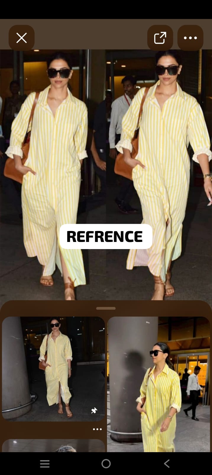 Baggy Style Striped Cotton Dress with Pockets