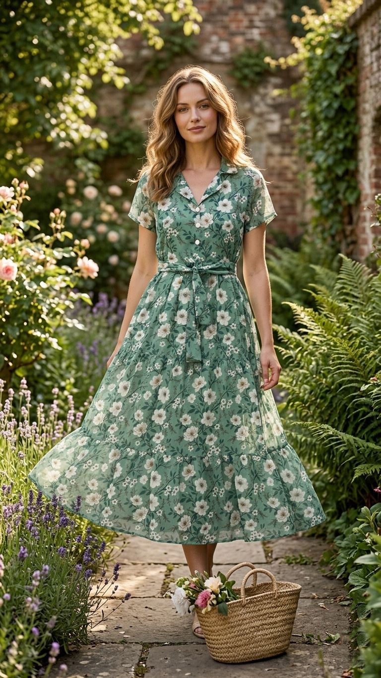 Rooh Maxi — Floral Alfino Chiffon Flare Dress