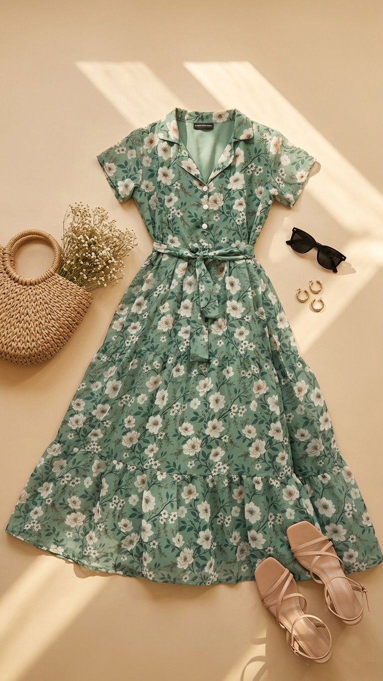 Rooh Maxi — Floral Alfino Chiffon Flare Dress