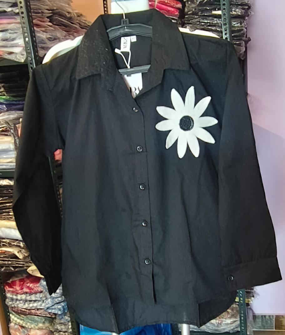 Flower Patch Cotton Shirt
