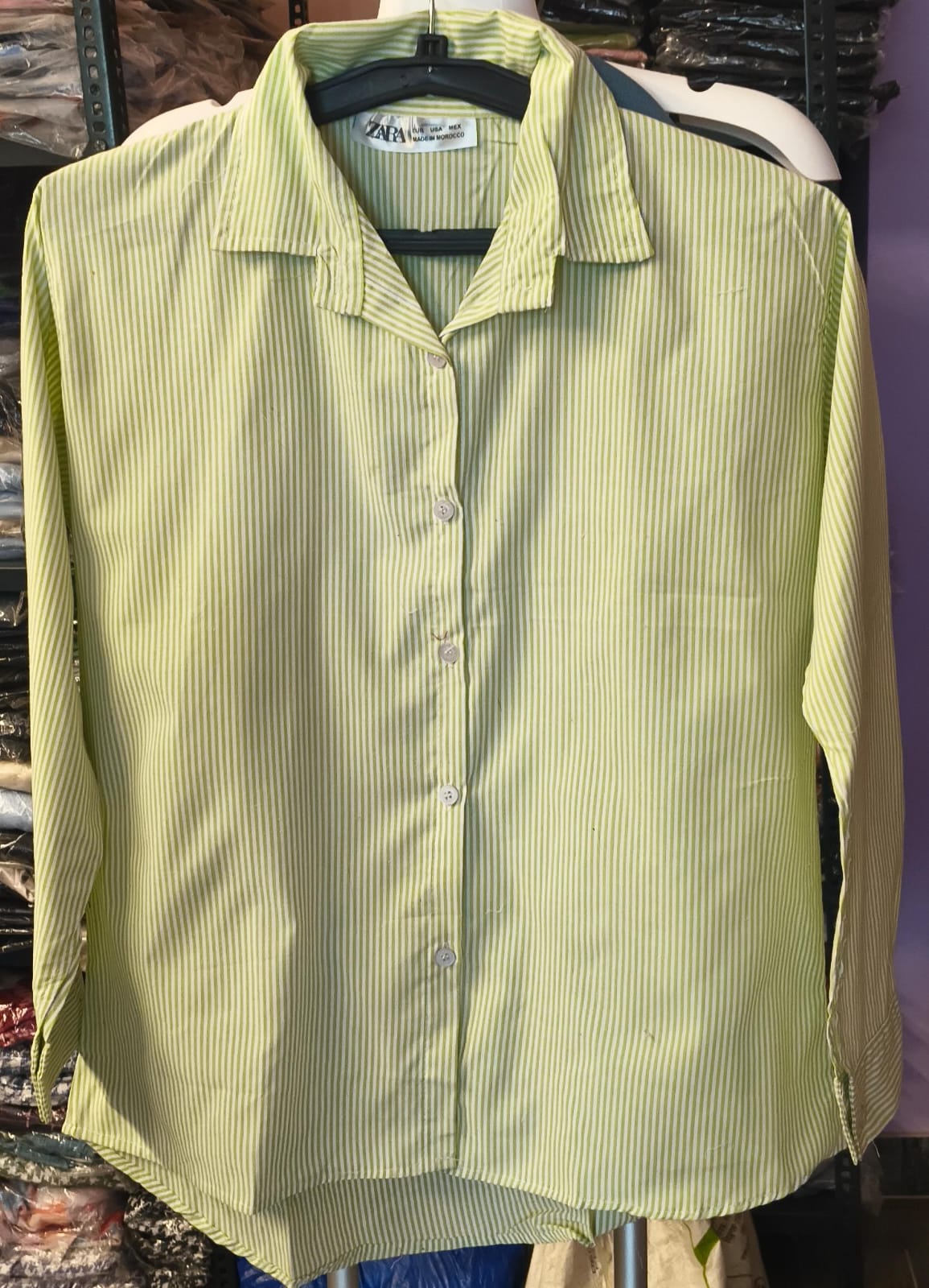Trendy Stripe Lining Cotton Shirt