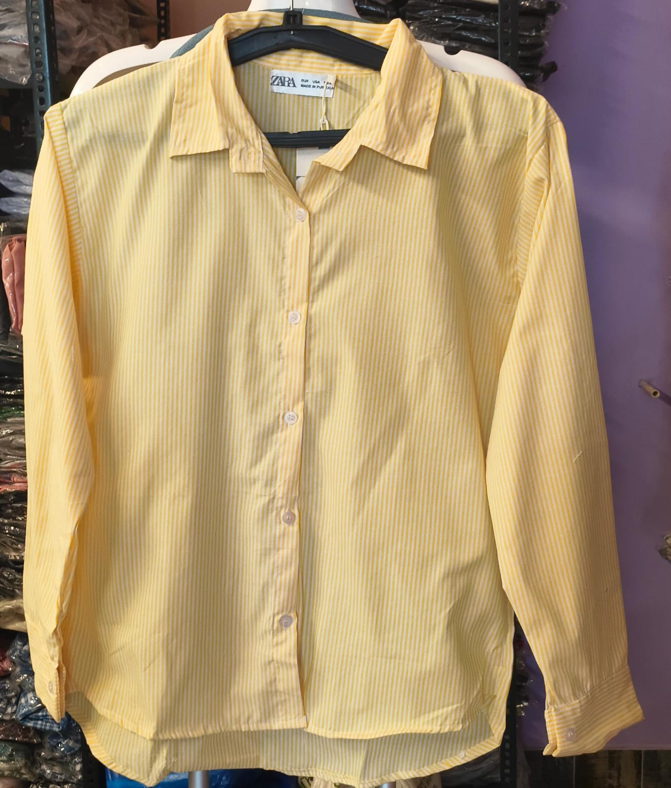 Trendy Stripe Lining Cotton Shirt