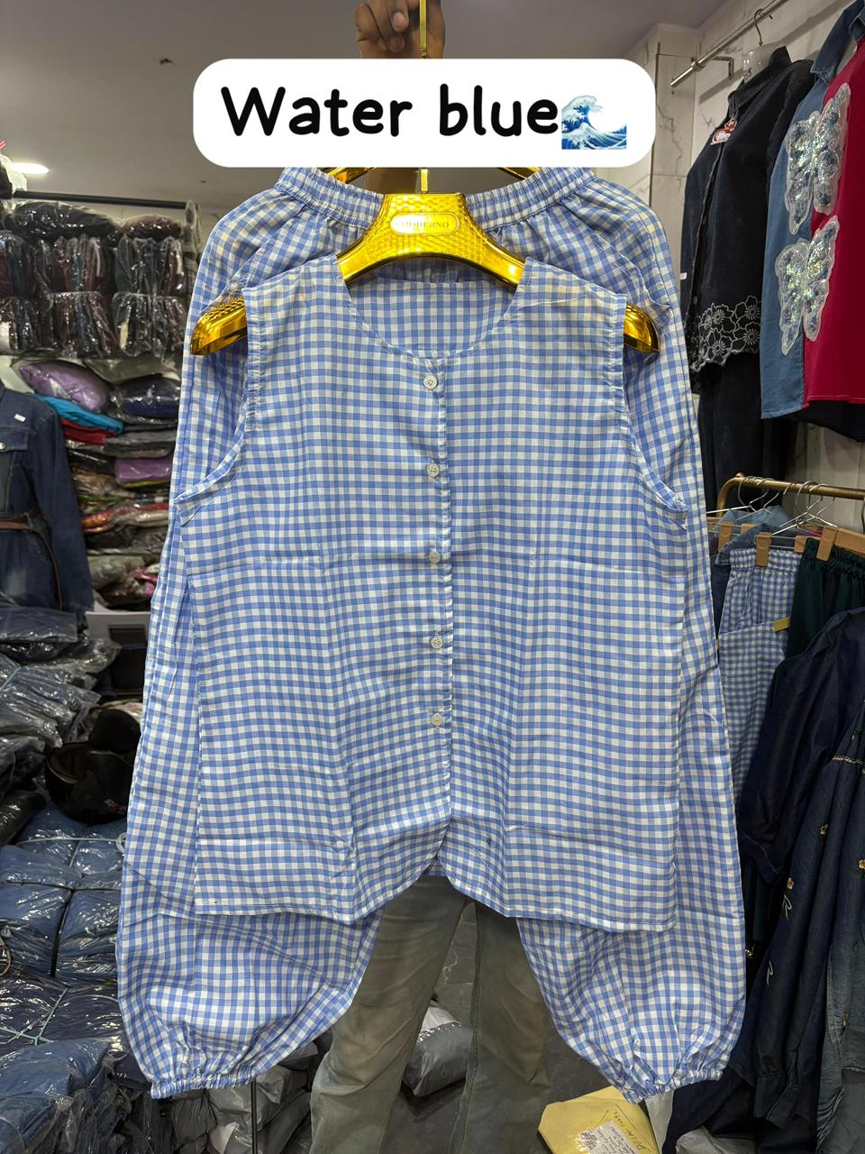 Viral Gingham Balloon Pants Co-ord Set