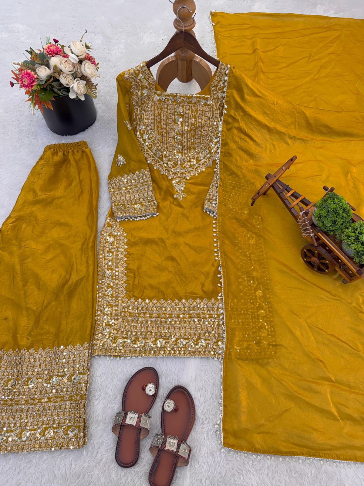 SW188 Fendy Silk Sharara Set - additional view 4