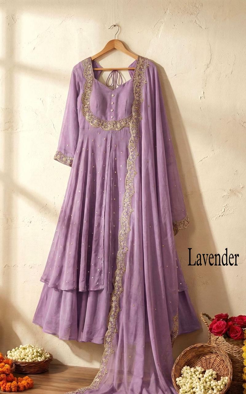 SW202 Vichitra silk cape skirt set additional colour view 7