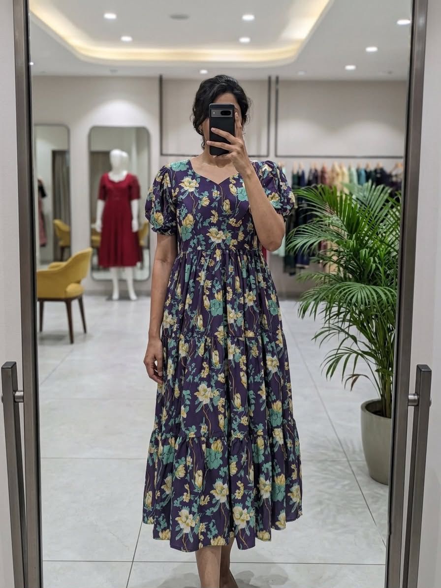Soft Cotton Floral Maxi Dress