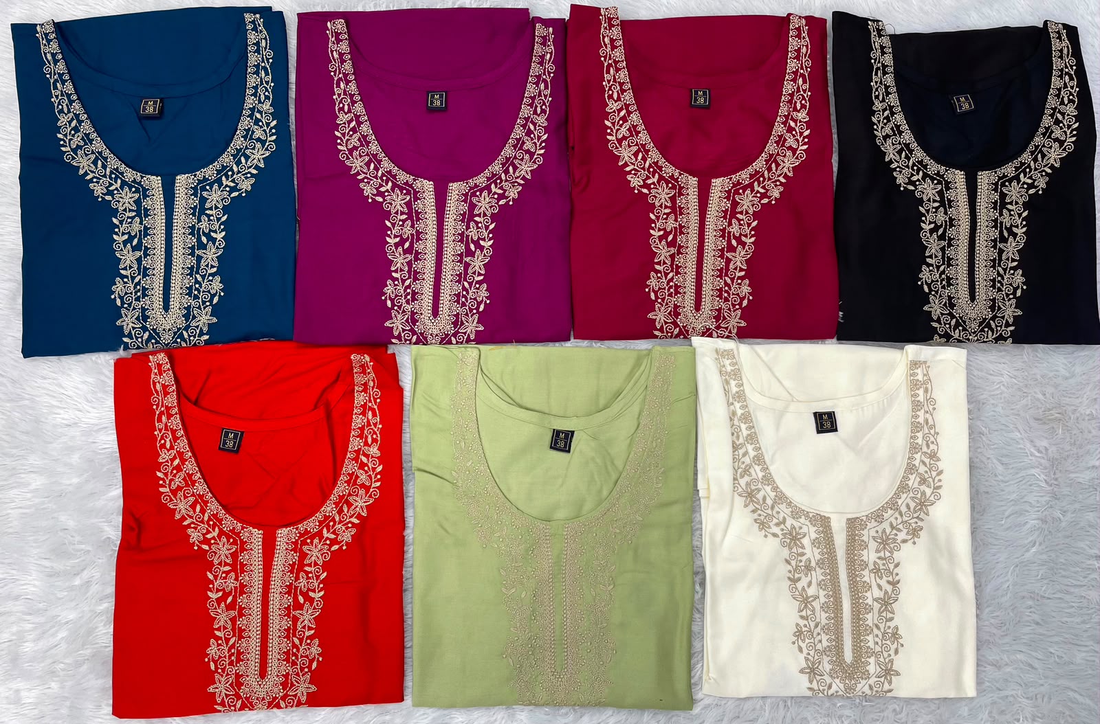 Bunaai Embroidery Work Short Top with Plazzo