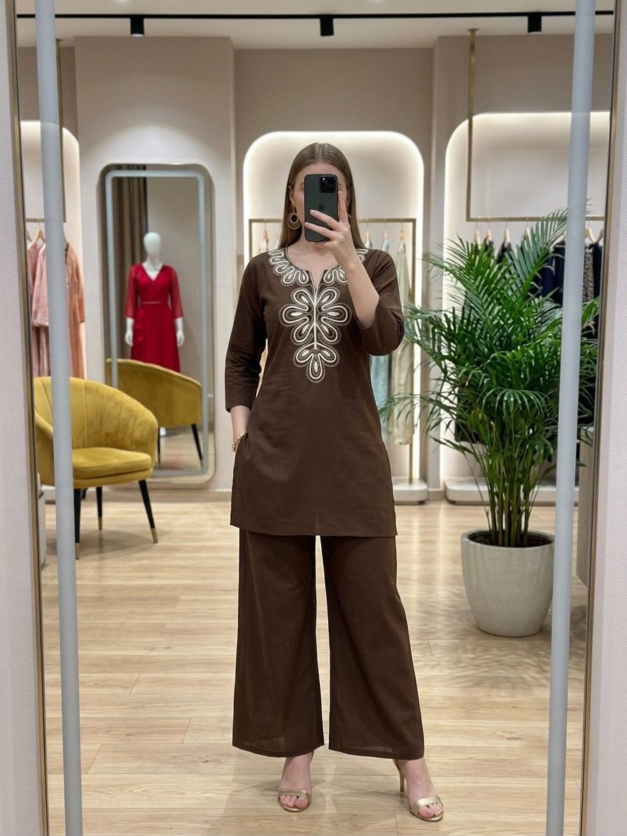 SW234 Asha Co-ord Set - All Colour Variants Flat Lay